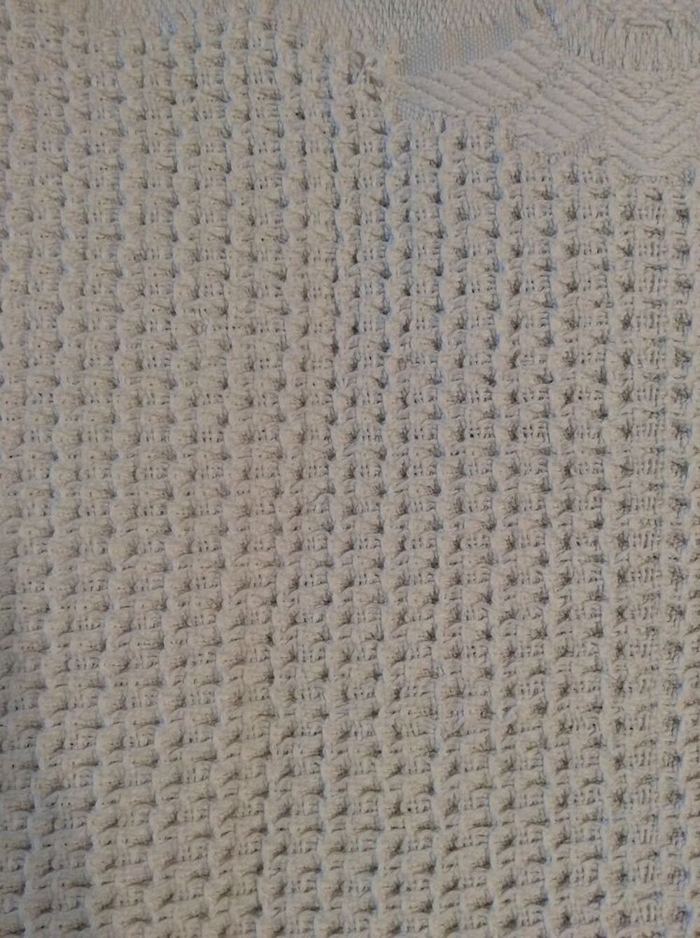 Dessus de lit ancien coton blanc Décoration