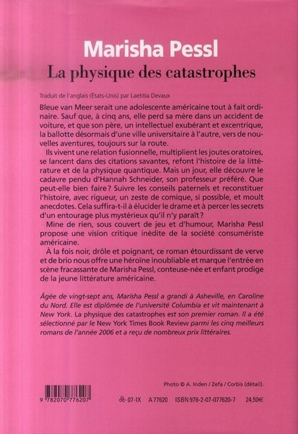 La physique des catastrophes - MARISHA PESSL Livres et BD