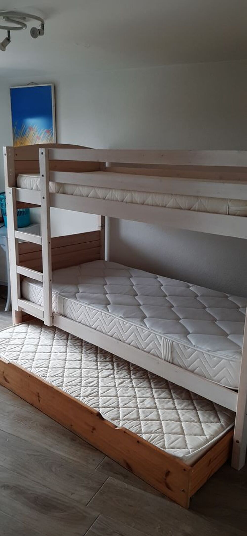 Lit Superpos&eacute; 2 places + tiroir avec matelas Meubles