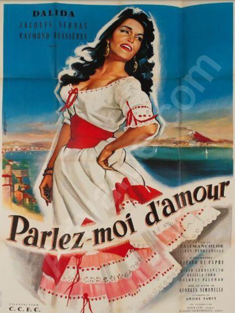 Affiche originale Géante PARLEZ MOI D'AMOUR DALIDA 250 Nimes (30)