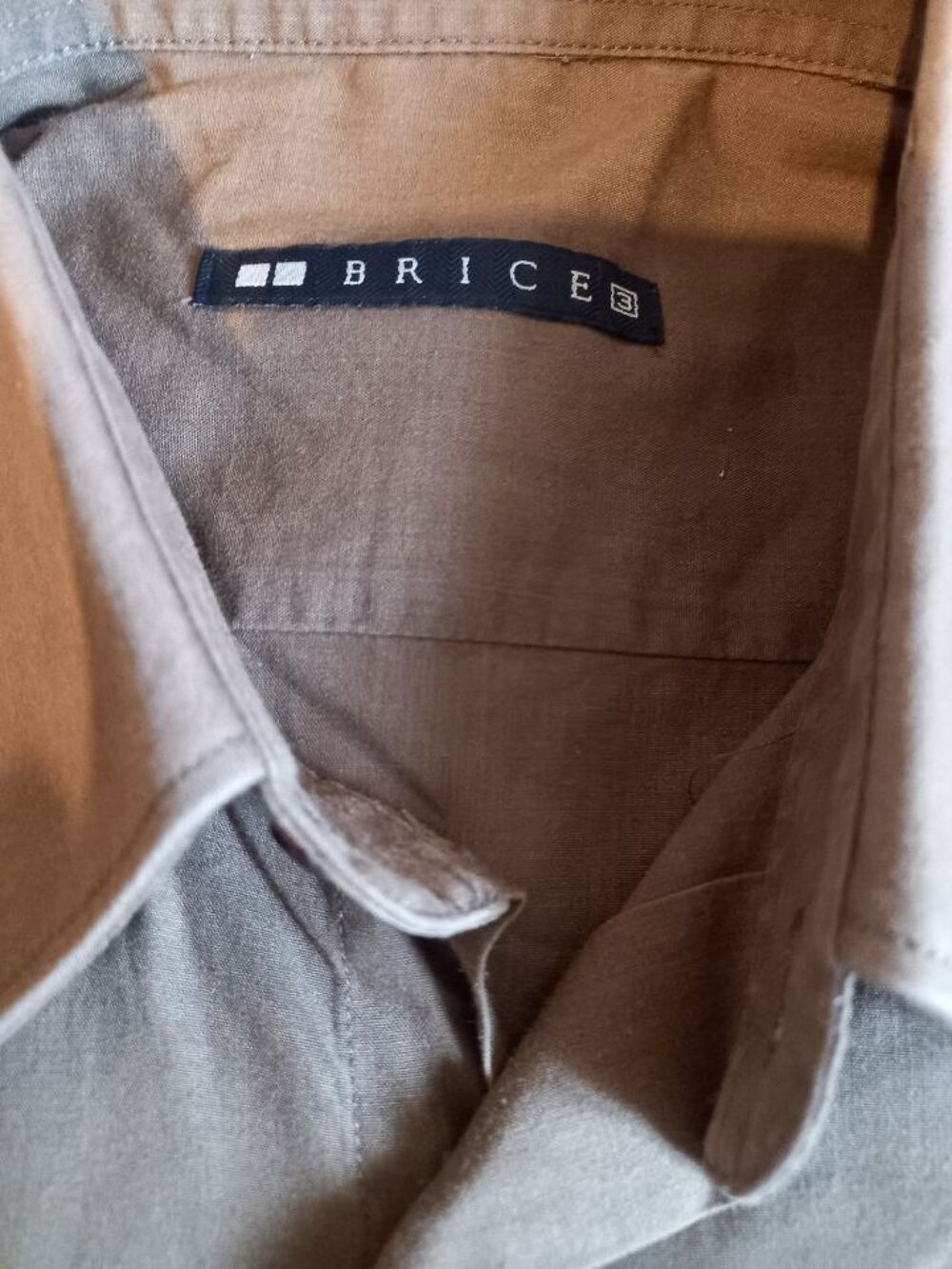 Chemise homme manches longues marron marque Brice taille 3 Vêtements