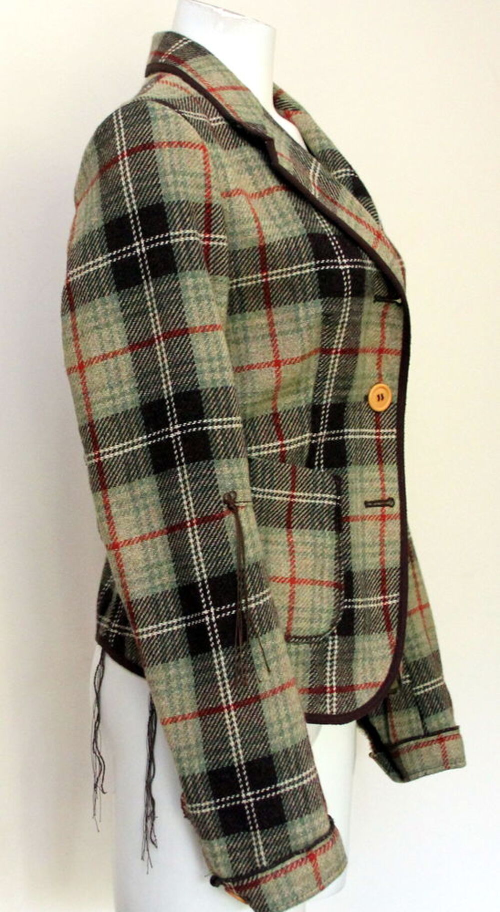 Veste &agrave; carreaux MARITHE FRANCOIS GIRBAUD T.40 Vêtements