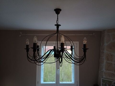 Lustre 8 branches noir 45 Antony (92)