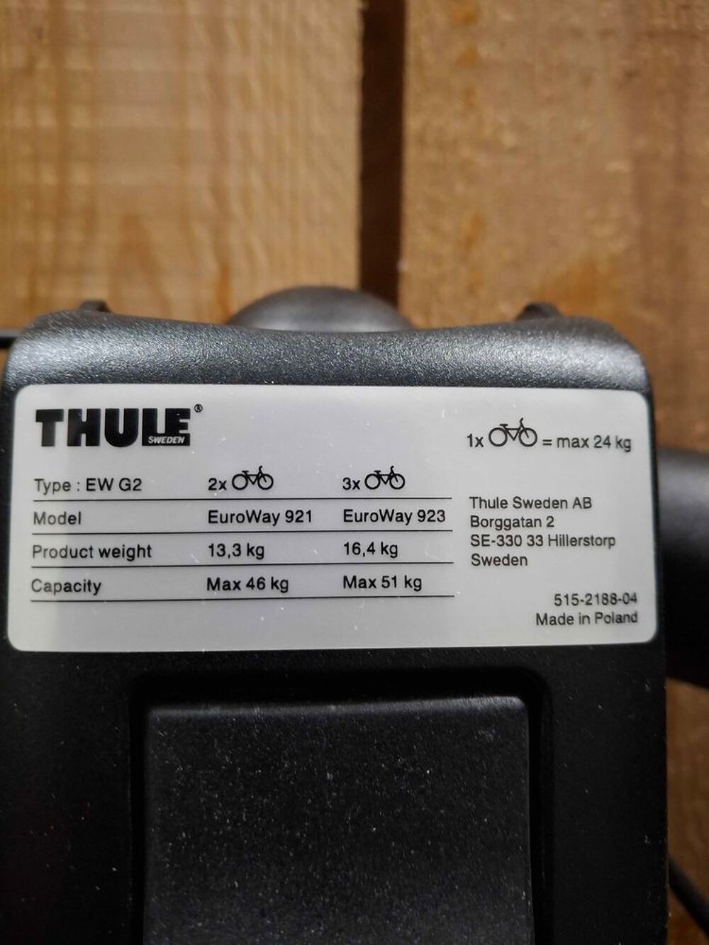 Porte v&eacute;los THULE Vélos