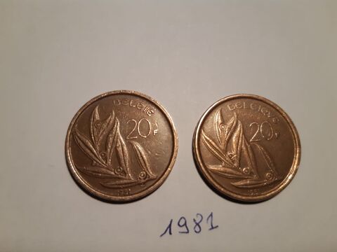 2 PIECES 20 Francs BELGE 5 Obernai (67)