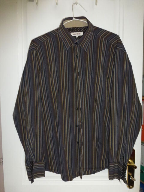 CHEMISE OLLY GAN � rayures marron,bleu... - T4 10 Doussard (74)
