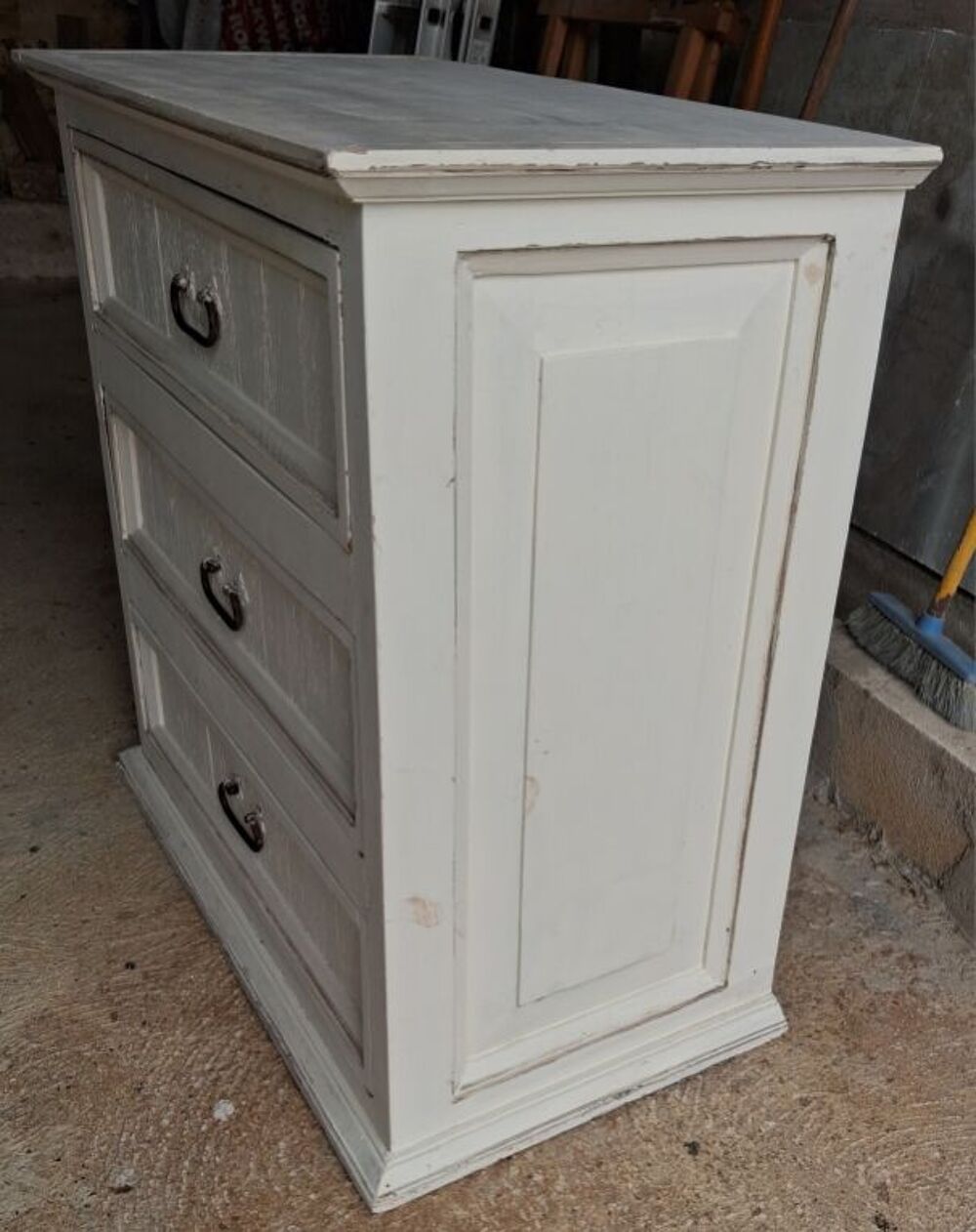 COMMODE BLANCHE 3 TIROIRS PROFONDS Meubles