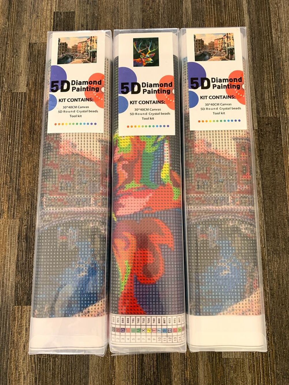 Lot de 3 "Diamond Painting 5D" NEUFS Jeux / jouets