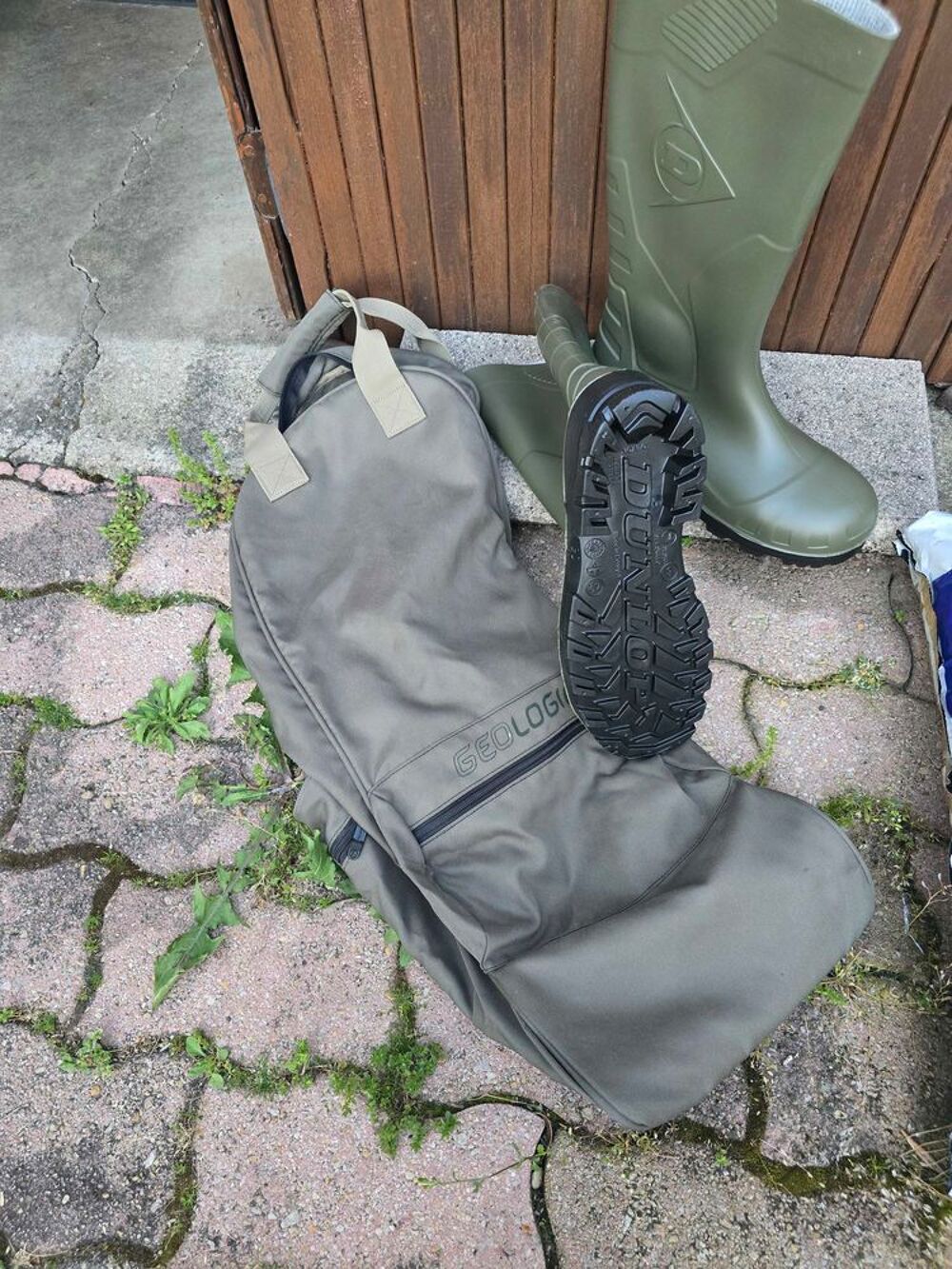 bottes de s&eacute;curit&eacute; Dunlop pointure 42 + sac de transport Chaussures