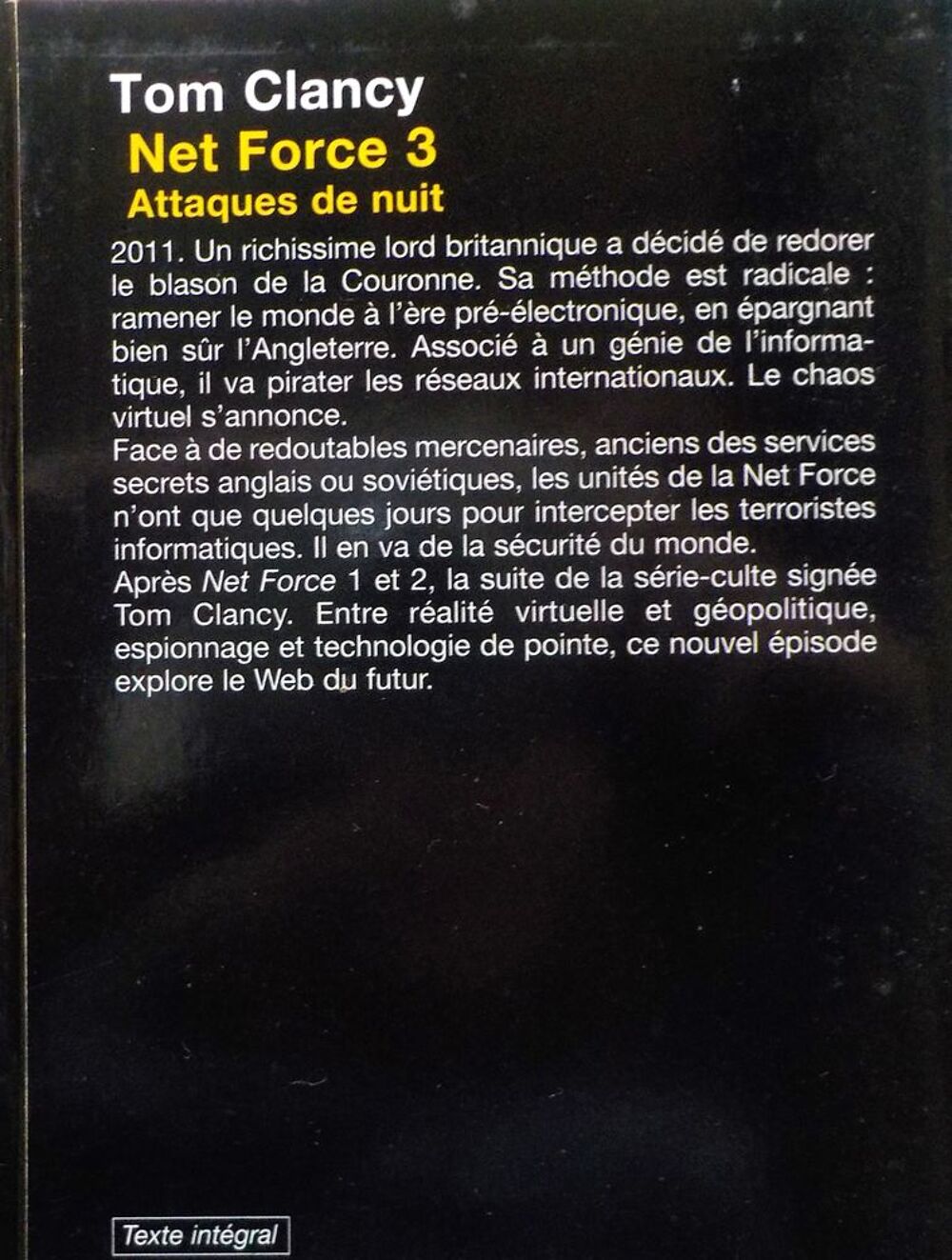 NET FORCE 2 et NET FORCE 3 de Tom CLANCY Ed. Livre de Poche Livres et BD