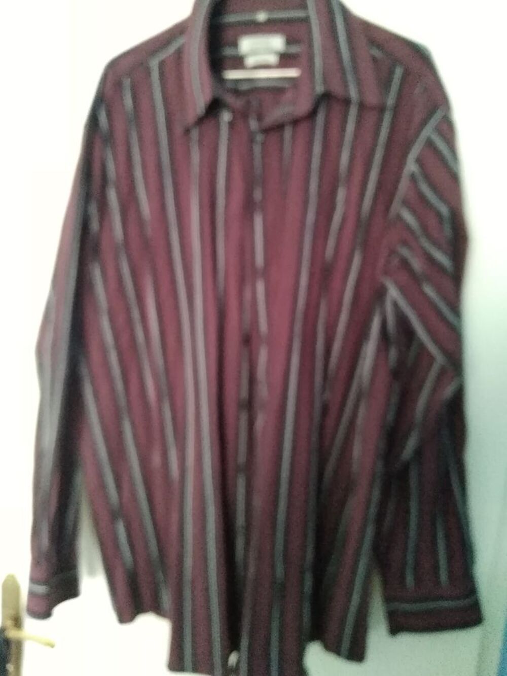 CHEMISE RAYEE VIOLET ET GRIS Vêtements