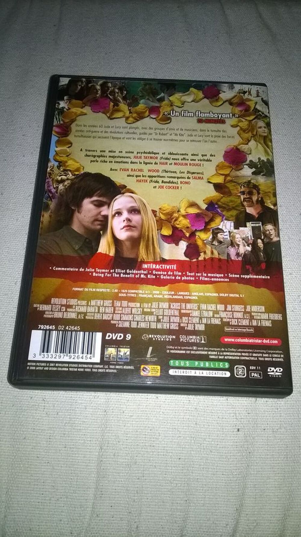 DVD Across The Universe
Jim Sturgess
2008
Excellent etat
DVD et blu-ray
