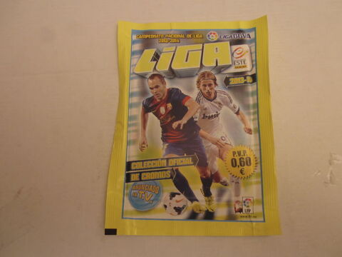   VIEILLES POCHETTES FOOTBALL LIGA-2013/14  INIESTA-MODRIC 0 Villepinte (93)