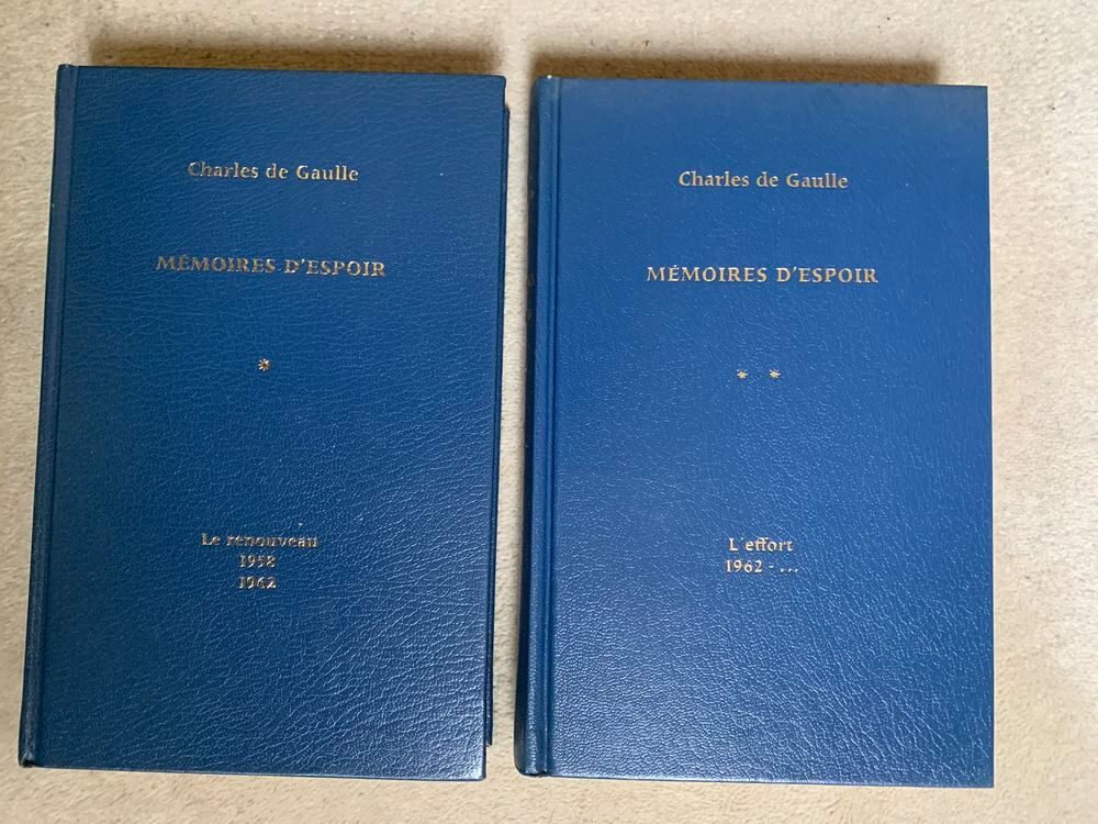 De Gaulle "M&eacute;moires d'Espoir" 2 tomes Livres et BD