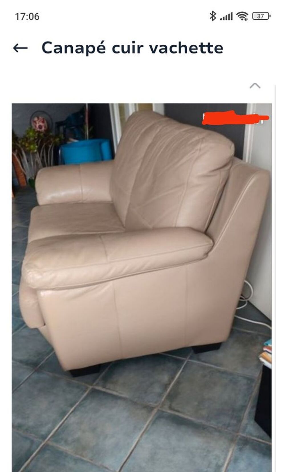 Canap&eacute; cuir vachette Meubles