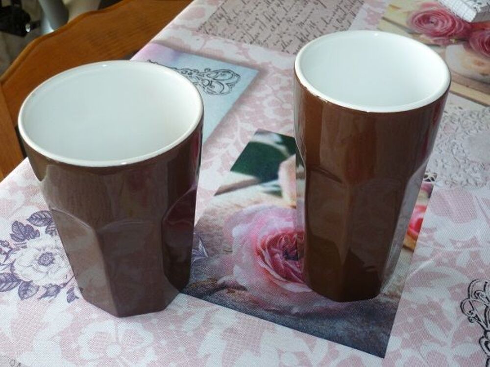 Duo Mug c&eacute;ramique caf&eacute; cuisine maison d&eacute;co tasse int&eacute;rieur 
