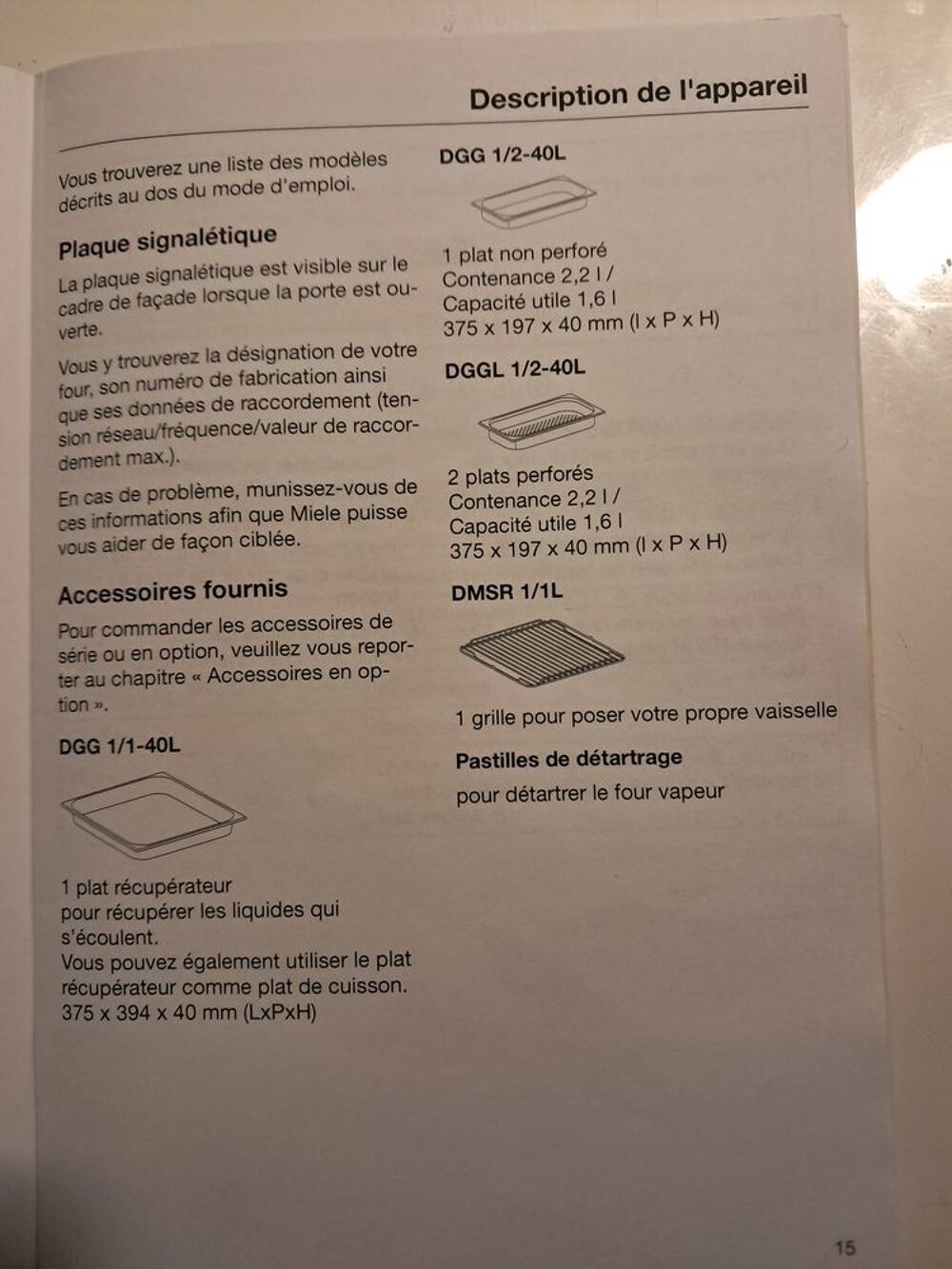Four encastrable vapeur MIELE DG 2740 Inox/CleanSteel Electroménager