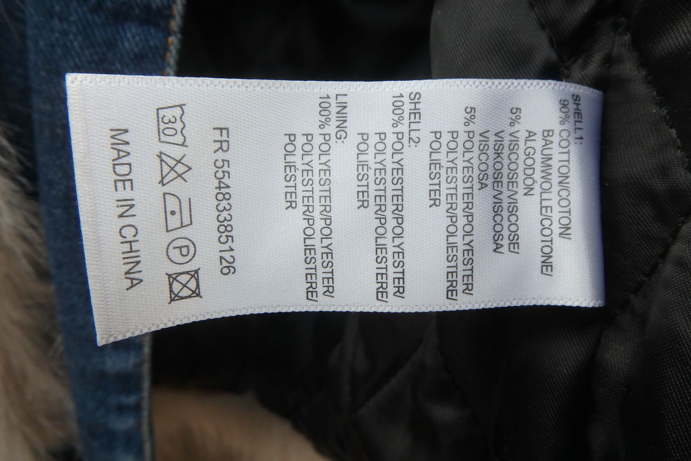 Sublime blouson en jean et fourrure Sen Uniq taille M/L neuf Vêtements
