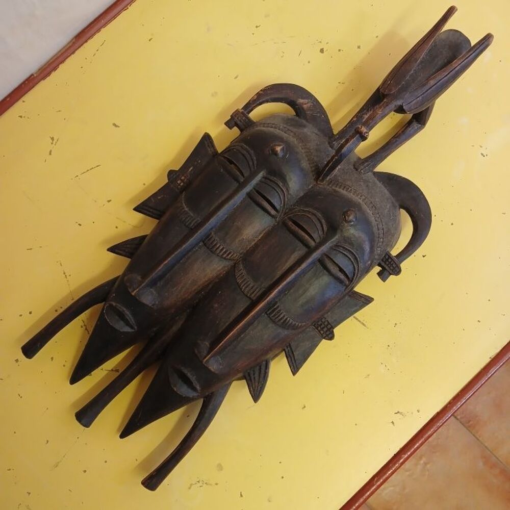 masque africain double face 