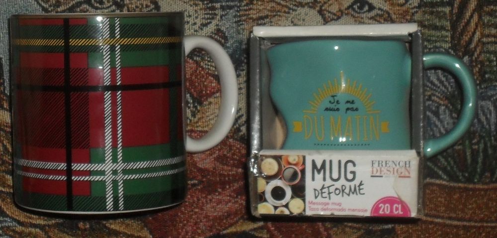 Lot de 2 Mazagrans Neufs et 2 Mugs Neufs. Cuisine