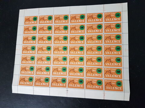 FEUILLE ENTIERE ET NEUVE DE TIMBRES DE LA FOIRE DE VALENCE 10 Beaumont-l�s-Valence (26)
