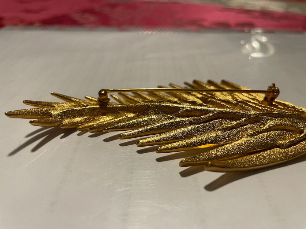 Broche dor&eacute;e Feuille palmier GM ANTIGONA Bijoux et montres