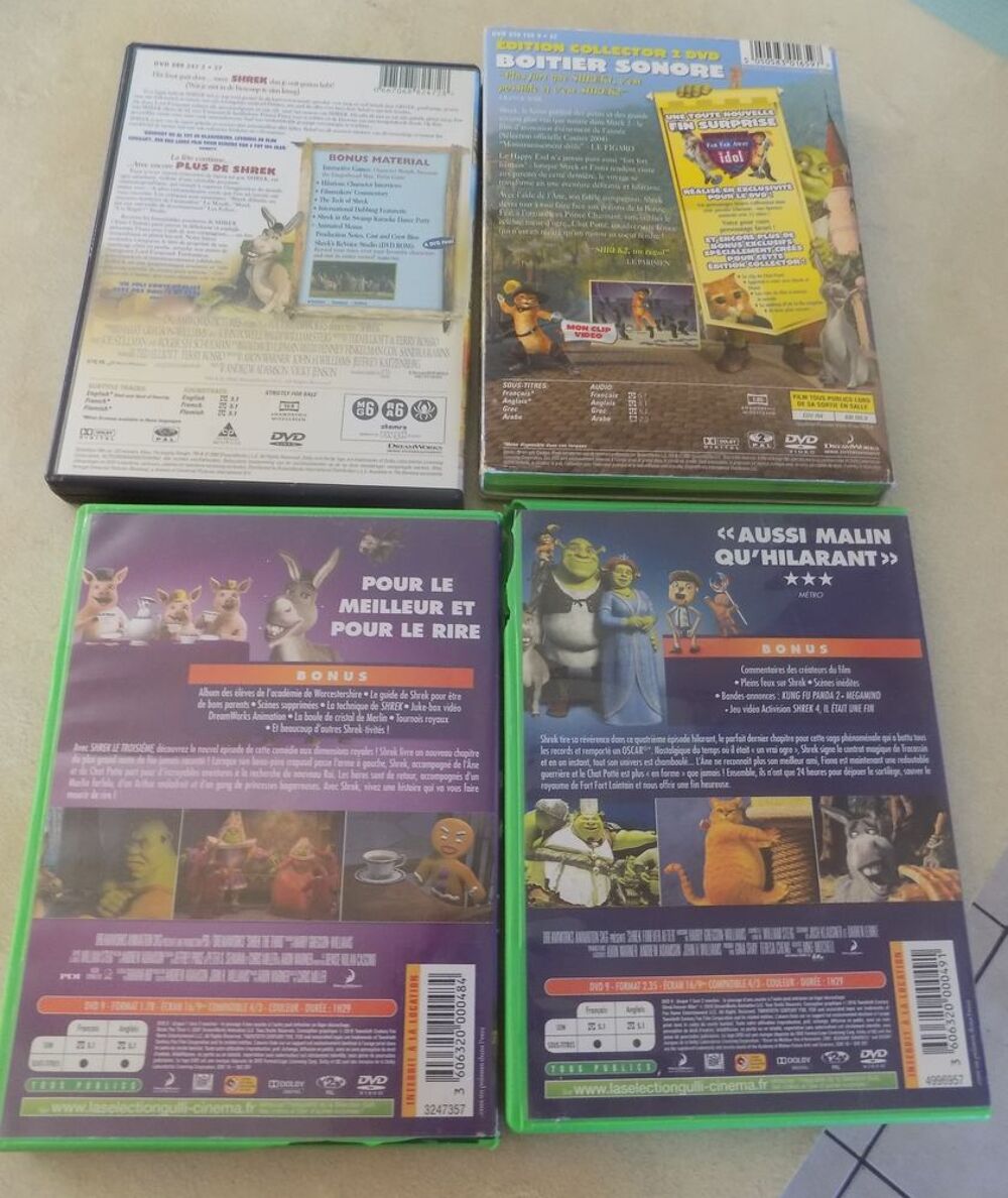 Shrek la quadrilogie DVD et blu-ray