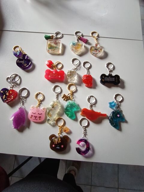Porte cl� mignon animaux, en r�sine artisanale 10 Romange (39)