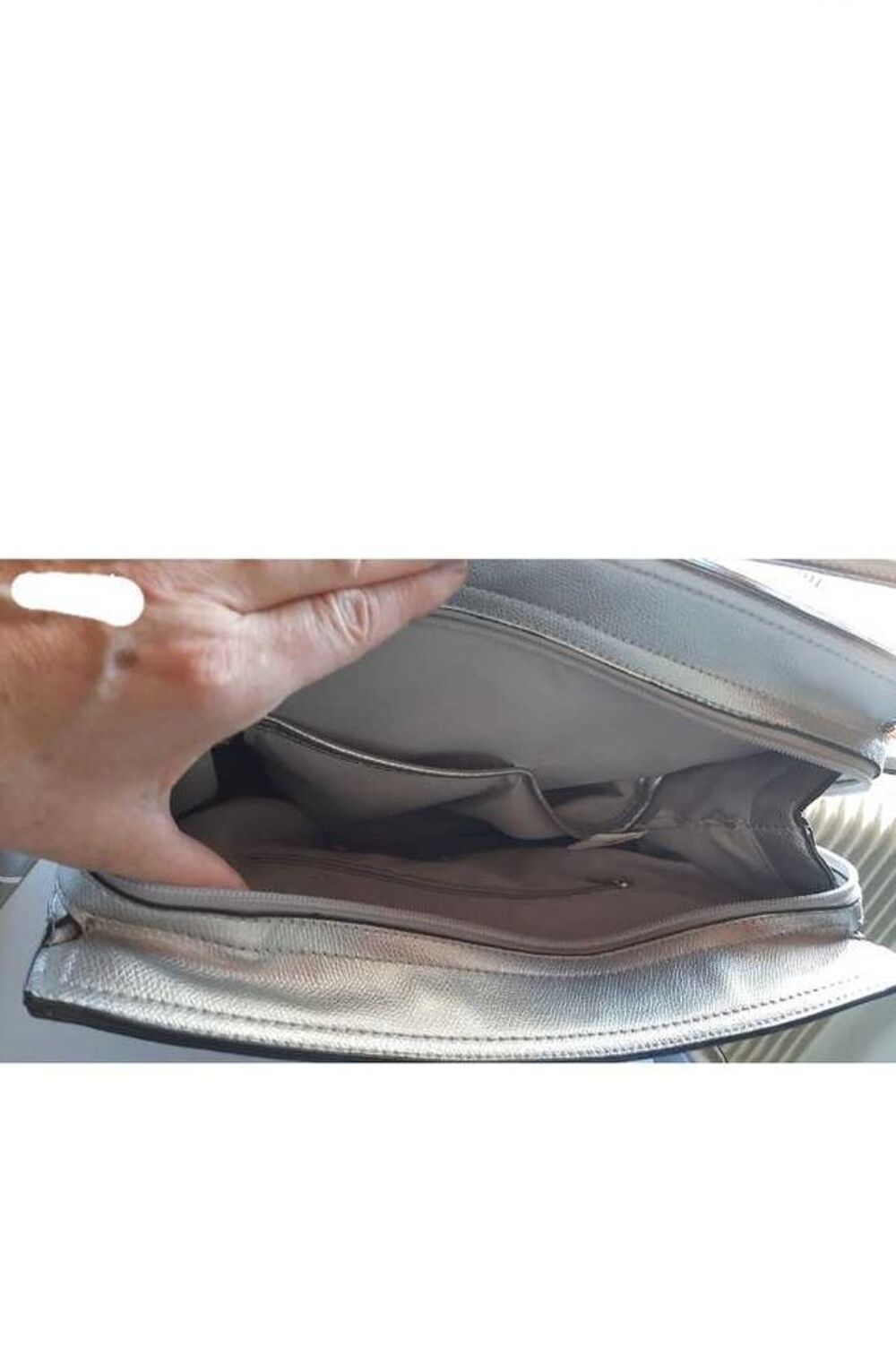grand sac argent&eacute; Maroquinerie