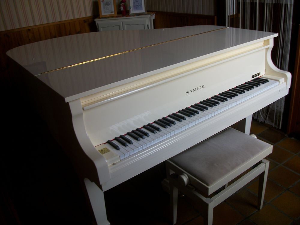 Piano blanc ivoire 1/4 queue Instruments de musique