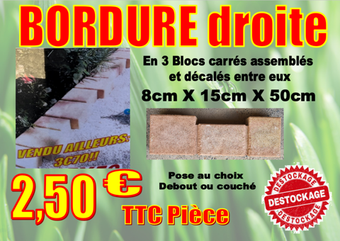 BORDURE délimitation DE JARDIN ou allées Saint-Porquier (82)