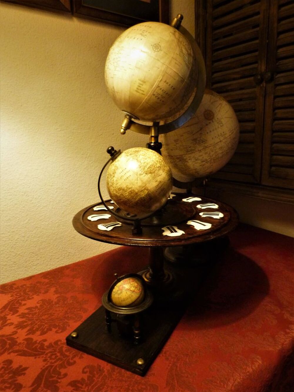 Plateau de Curiosit&eacute; "EARTHS &amp; TIME" Cr&eacute;a. Steampunk Décoration