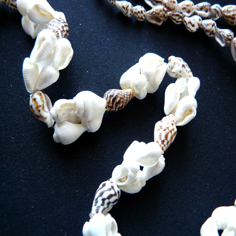 Grand Collier fait de petits coquillages naturels - Vintage Bijoux et montres