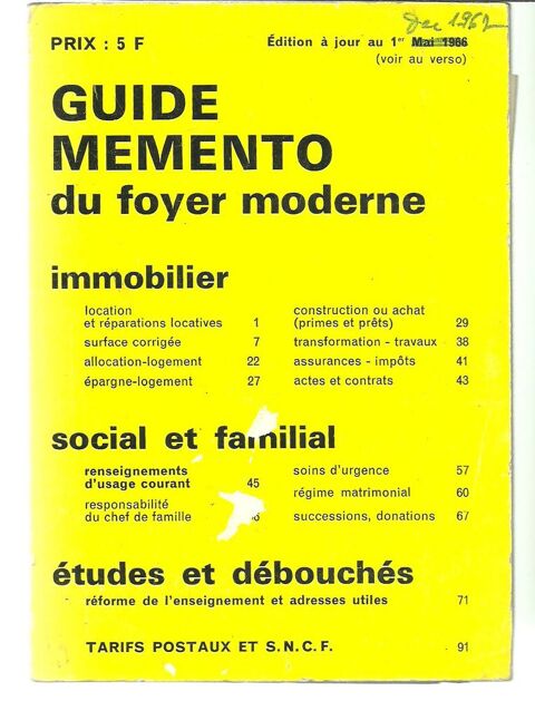 Guide mmento du foyer moderne edition de 1966 5 Montauban (82)