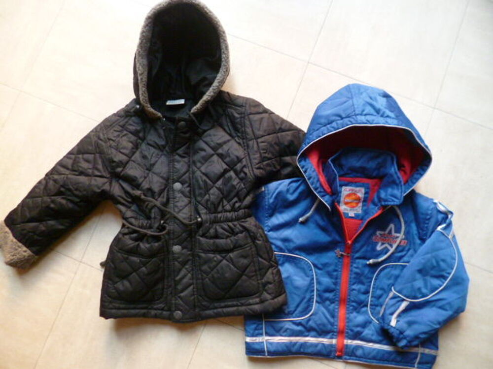 4 ans - parka, veste bleue, manteau laine - zoe Vtements enfants