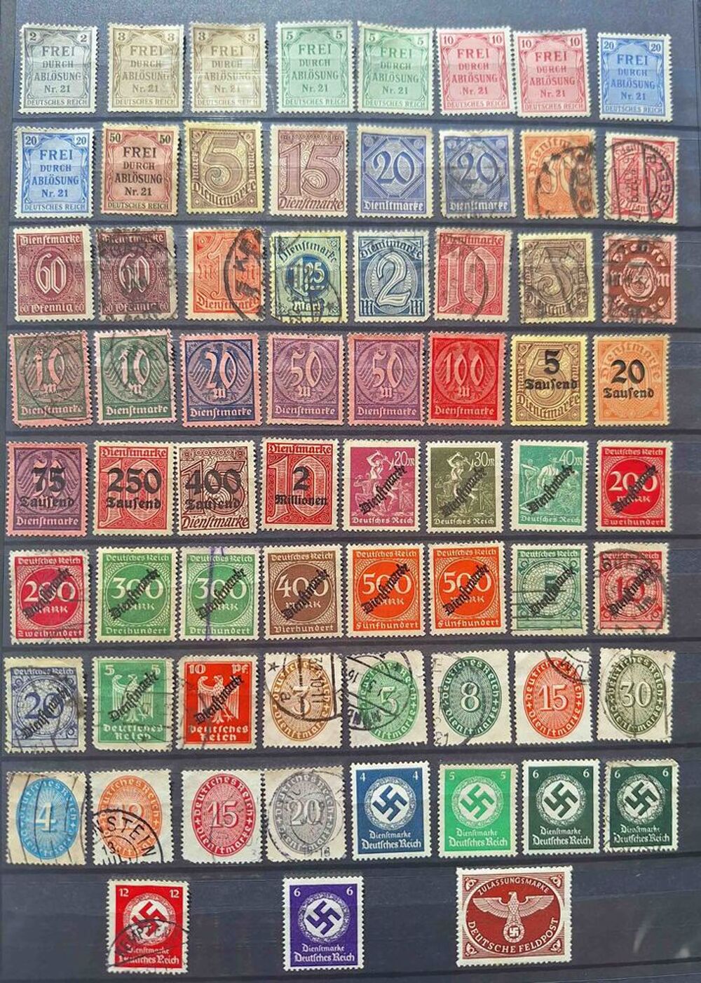 S&eacute;rie de timbres de collection d'Allemagne 