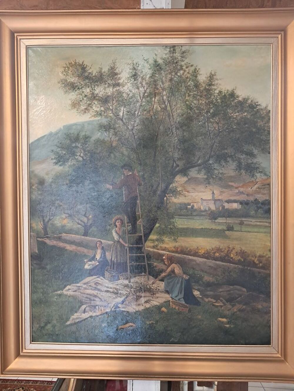 Tableau, huile sur toile ancienne Décoration