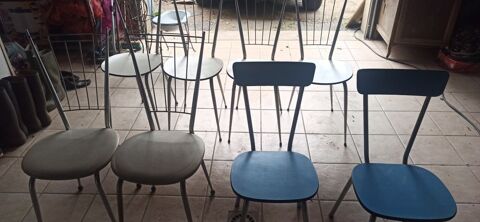 Lot de chaises cuisine  inox formica ou simili 30 Saint-Jean-Soleymieux (42)