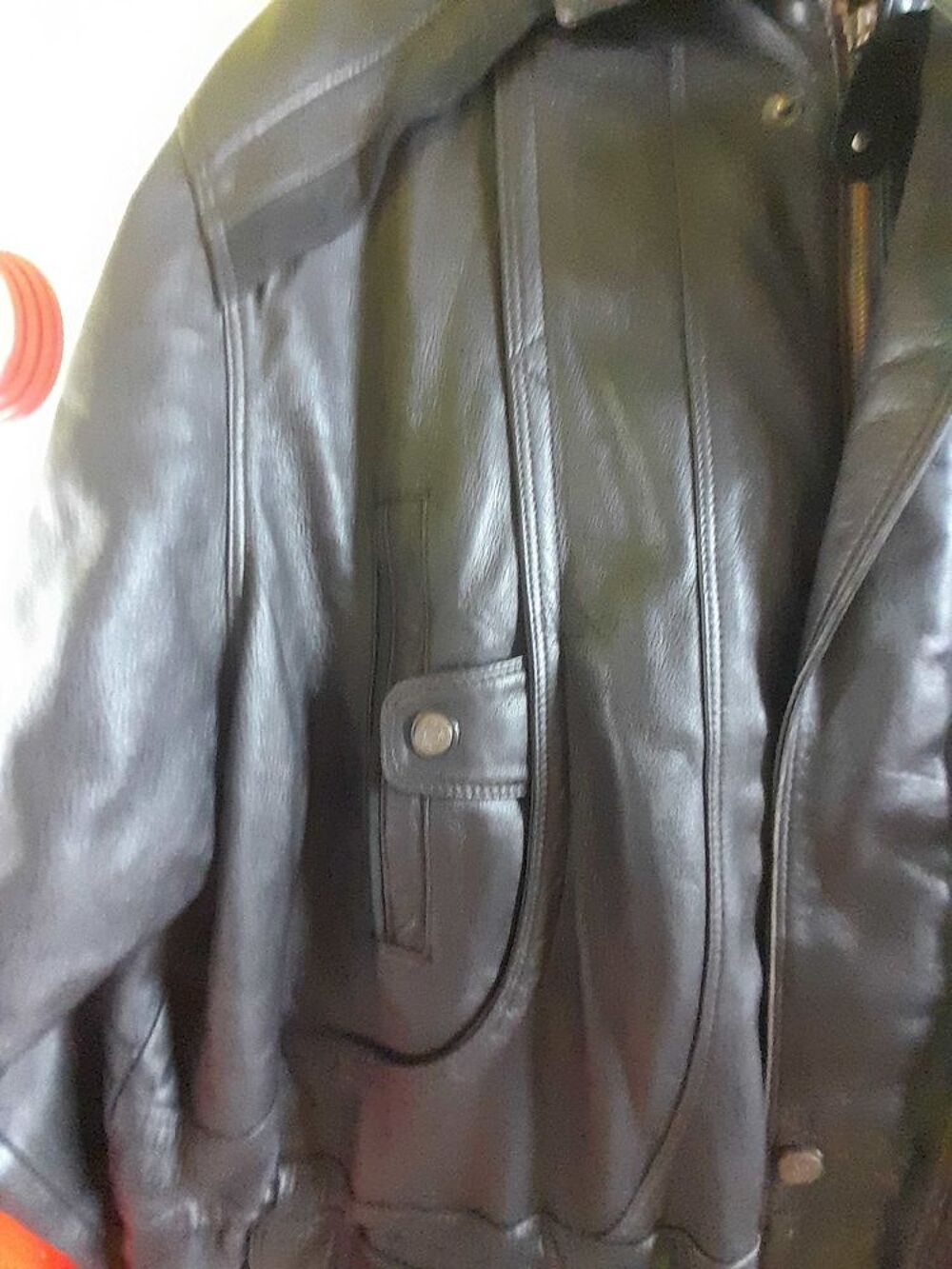 veste en cuir homme Vêtements