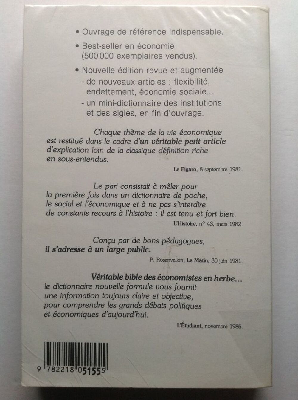 DICTIONNAIRE &Eacute;CONOMIQUE ET SOCIAL &Eacute;D. HATIER Envoi Possible
Livres et BD