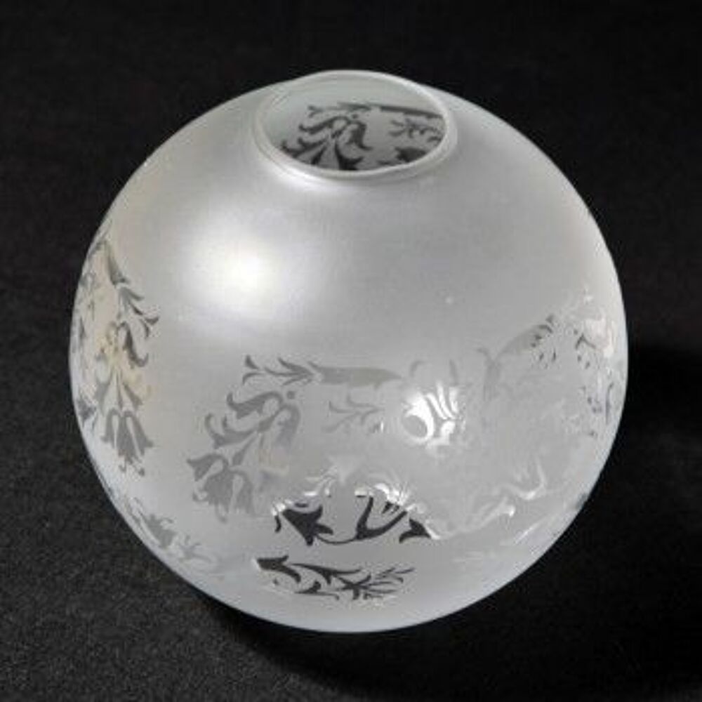 Gros Globe boule gravure LOUIS XV lampe a p&eacute;trole lustre lum Décoration