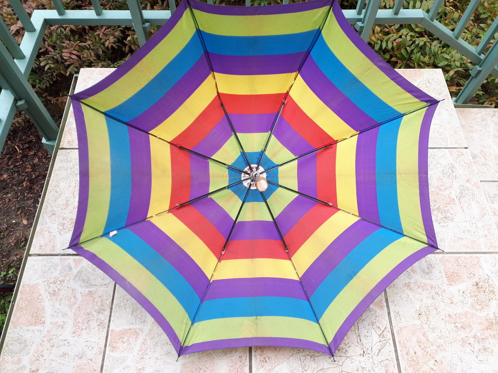 Parapluie multicolore avec anse Maroquinerie