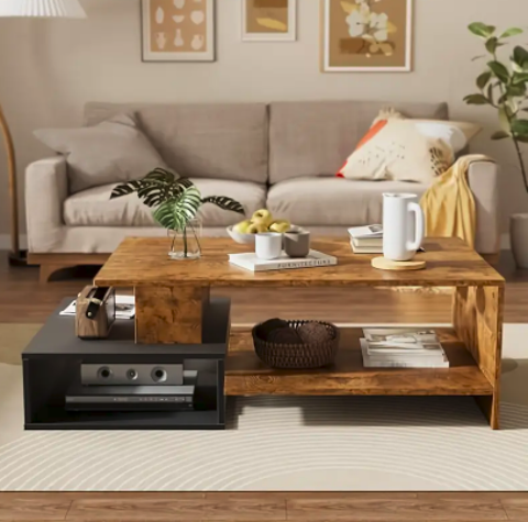 Table basse bois & noir ? design moderne, rangement int�gr�, 135 Lyon 9 (69)