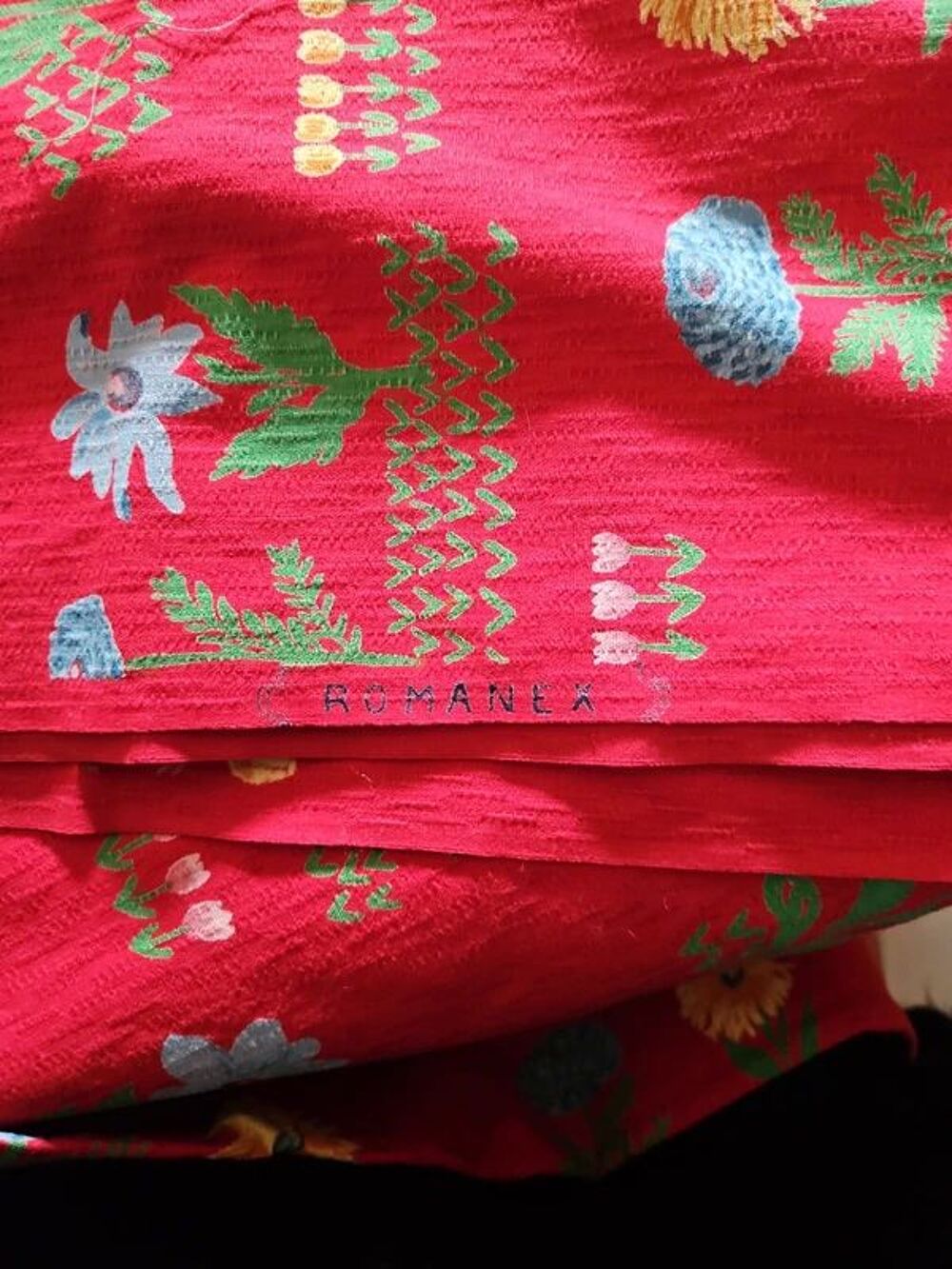 gros m&eacute;trage de ce tissu boussac romanex coton &eacute;pais Décoration