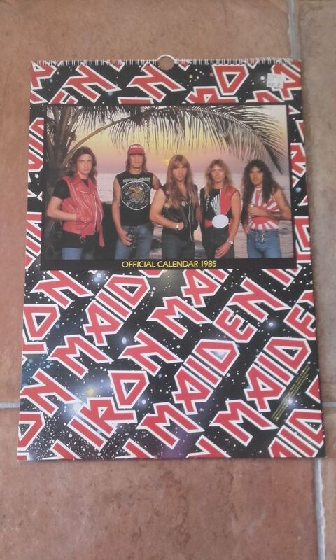 Iron Maiden : Calendrier Officiel / Official Calendar 1985 80 Angers (49)