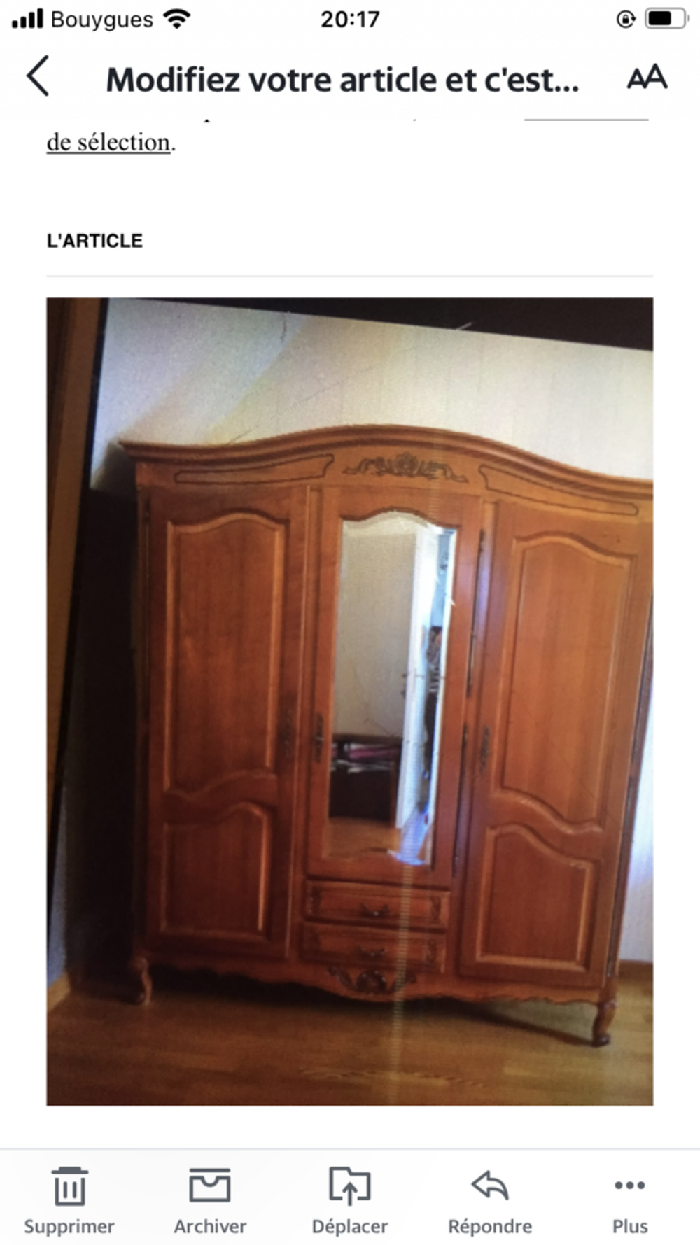 Armoire en merisier Style Louis XV
Meubles