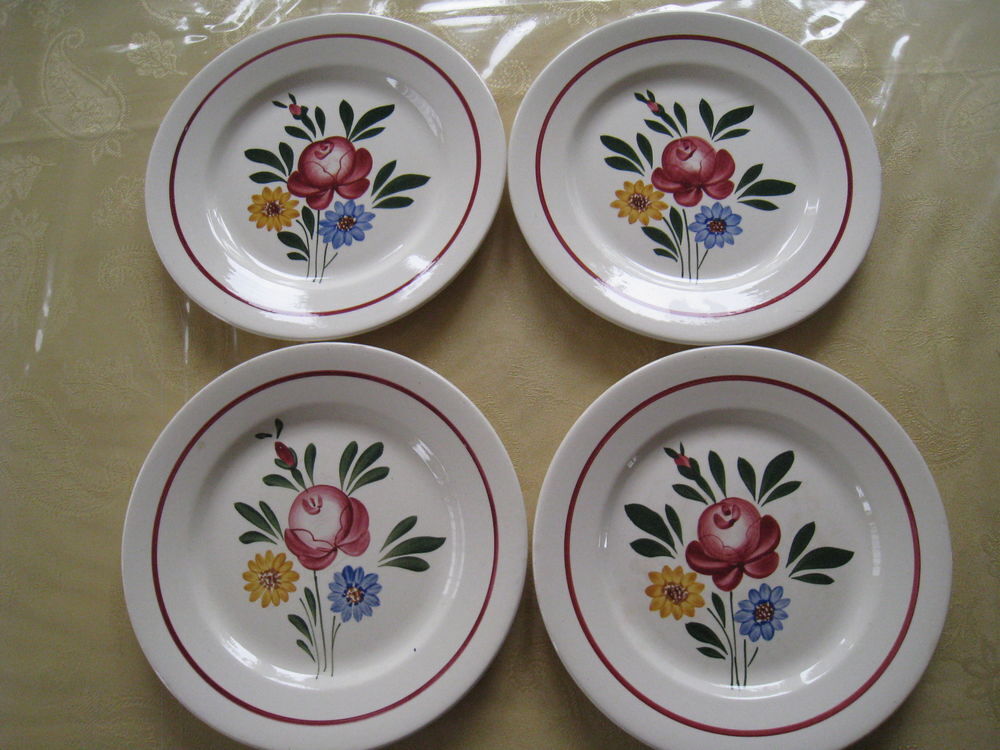 Lot assiettes Chatenois Sarreguemines 1955 Décoration