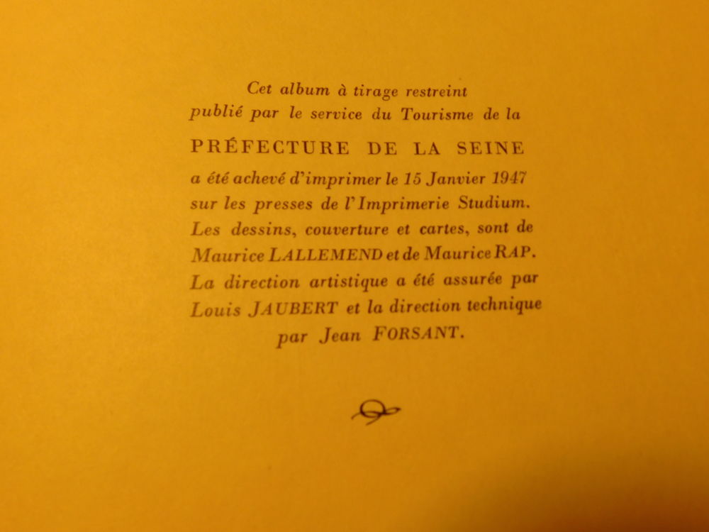 album de paris du 15-01-1947 Livres et BD