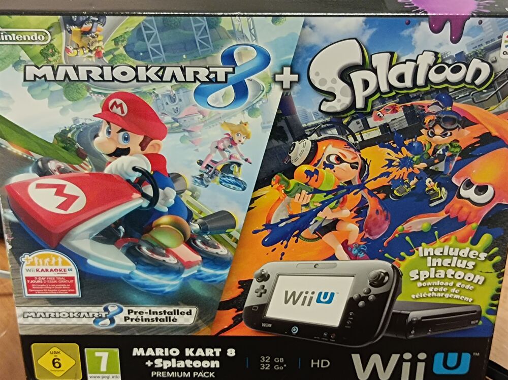 Wii U dans bo&icirc;te d'origine + 3 jeux Consoles et jeux vidéos