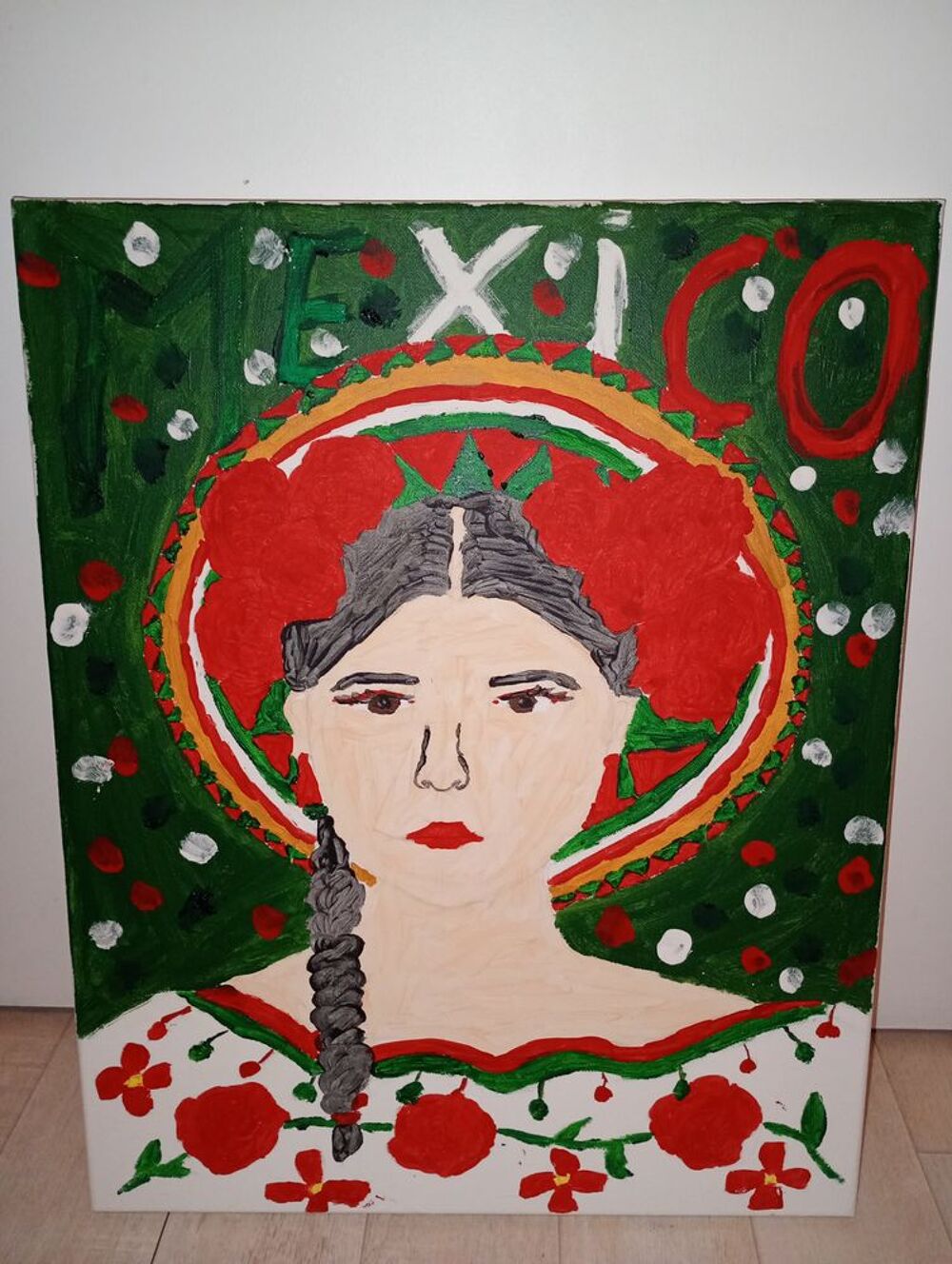 Peinture sur toile femme mexicaine D�coration